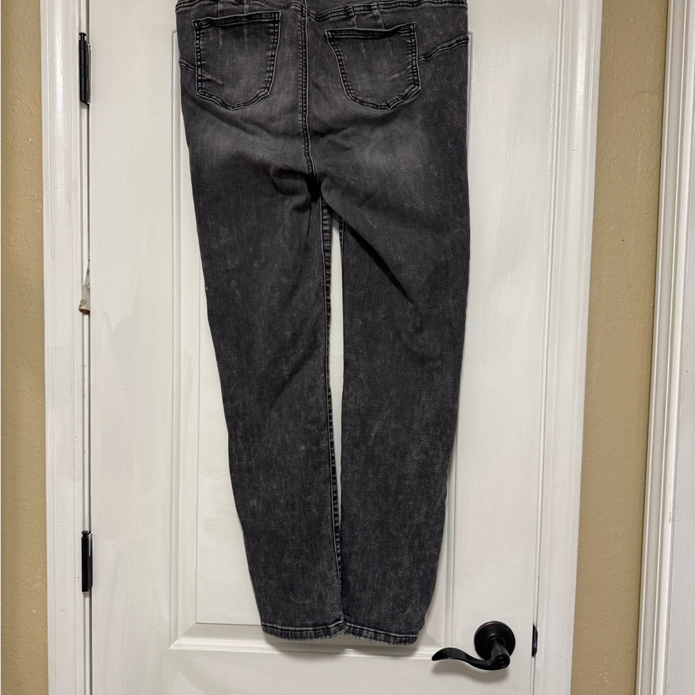 Torrid Size 14 Black Acid Washed Straight Leg Jeans for Women - Picture 6 of 6